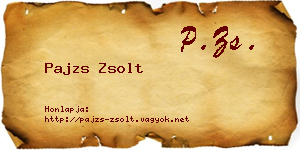 Pajzs Zsolt névjegykártya